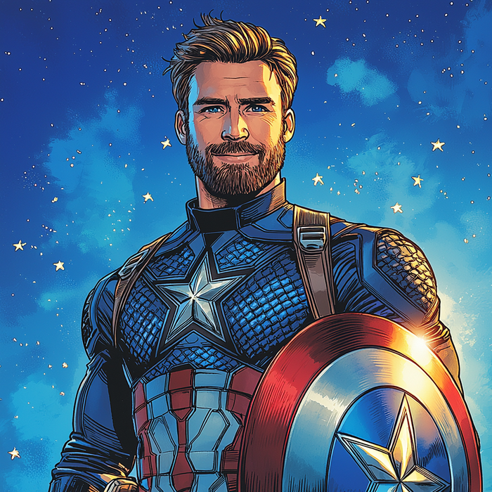 Chris Evans: Captain America's Heartbeat Paint By Diamonds Kits