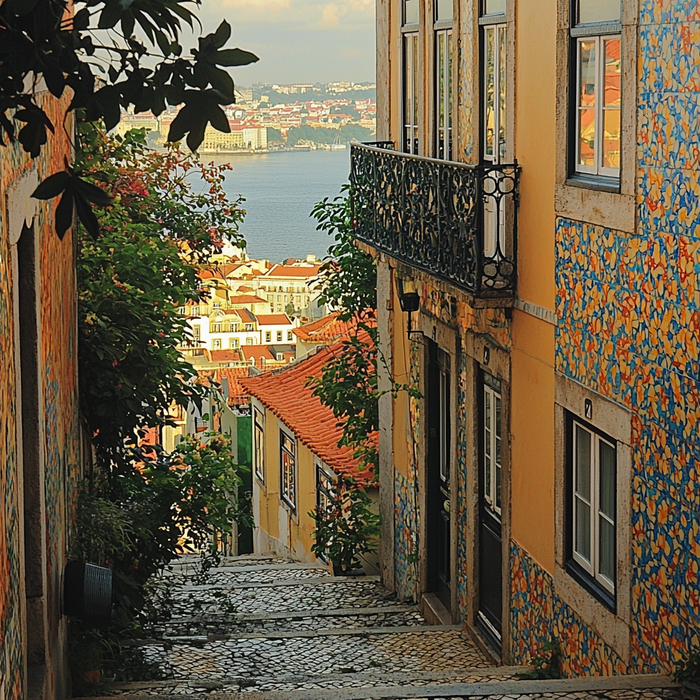 Lisbon's Alfama District DIY Paint By Diamonds