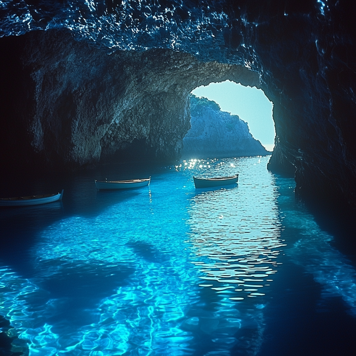 The Blue Grotto - Italy Painting Diamond Kit