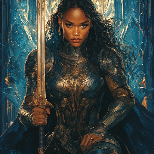 Tessa Thompson: A Modern Muse Of Valkyrie And Beyond Painting By Diamonds Kit