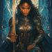 Tessa Thompson: A Modern Muse Of Valkyrie And Beyond Painting By Diamonds Kit