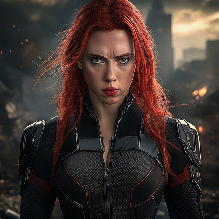 Scarlett Johansson: Unmasking The Black Widow's Strength Paint By Color