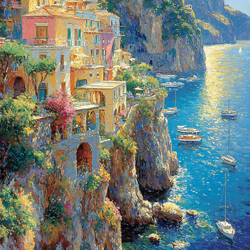 Amalfi Coast - Italy Painting Diamond Kit