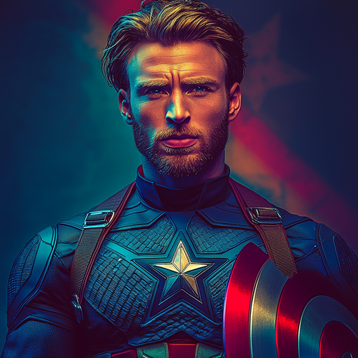 Chris Evans: Shielding Hearts As Captain America Paint By Diamond