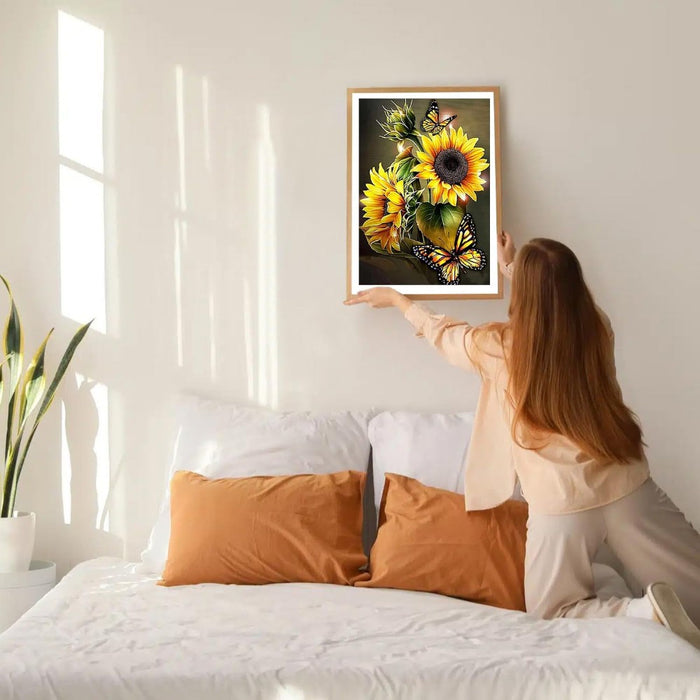 Sunflower And Butterfly Diamond Painting Kit