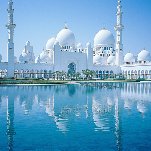 Sheikh Zayed Grand Mosque - Abu Dhabi Painting By Diamonds Kit