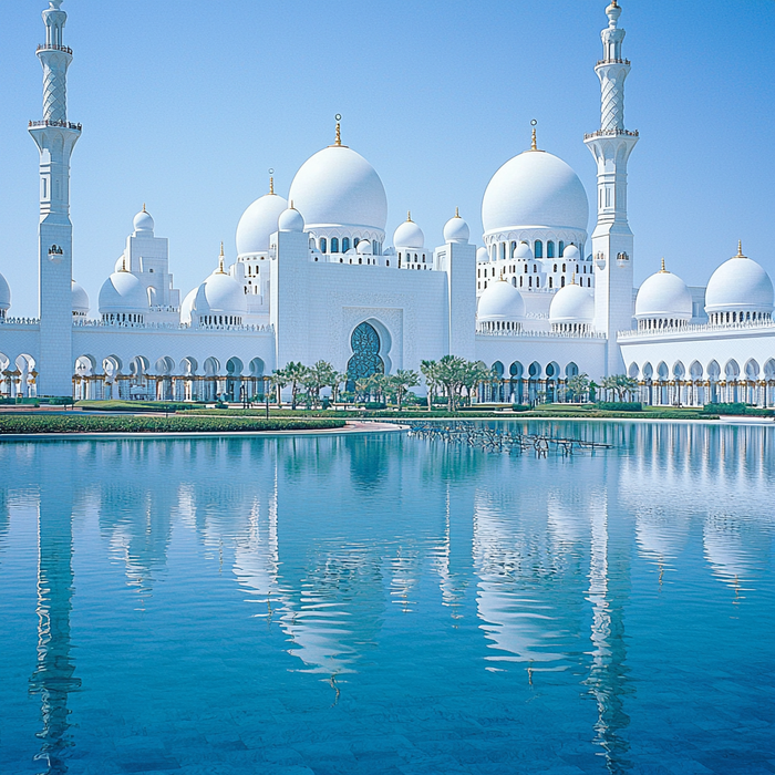 Sheikh Zayed Grand Mosque - Abu Dhabi Painting By Diamonds Kit