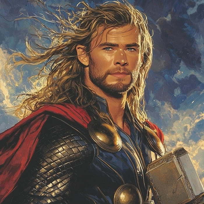 Chris Hemsworth: The Mighty Adventure Of Thor Unleashed Diamonded Painting Kits