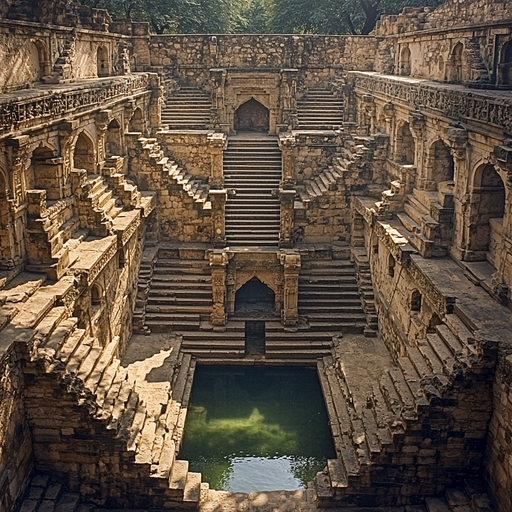 Chand Baori - Abhaneri Paint By Color