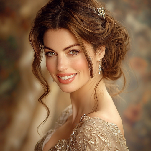 Anne Hathaway: The Enchantress Of Elegance Diamond Painting