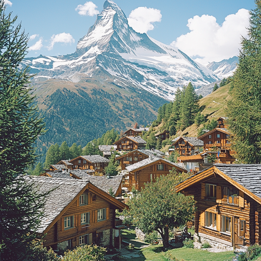 Zermatt And The Matterhorn - Switzerland Paint By Color