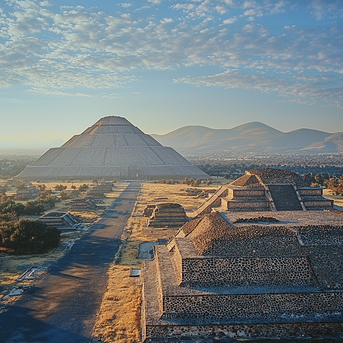 Teotihuacan Pyramids - Mexico City Painting By Diamonds Kit