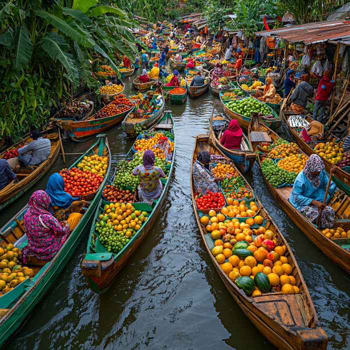 Floating Market - Bangkok Paint By Diamonds