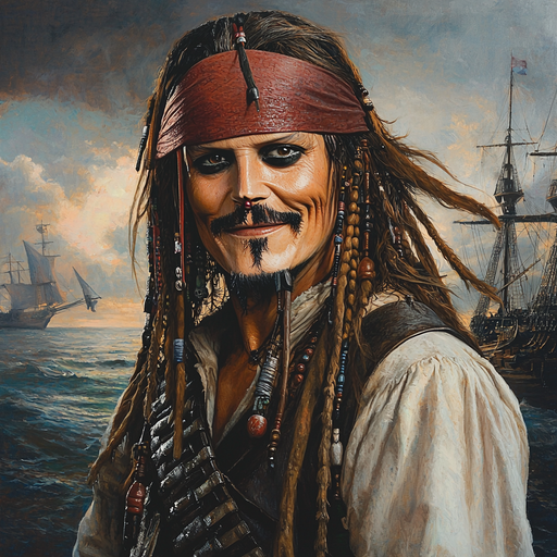 Johnny Depp: A Tapestry Of Eccentric Characters And Intrigue Painting By Diamonds Kit