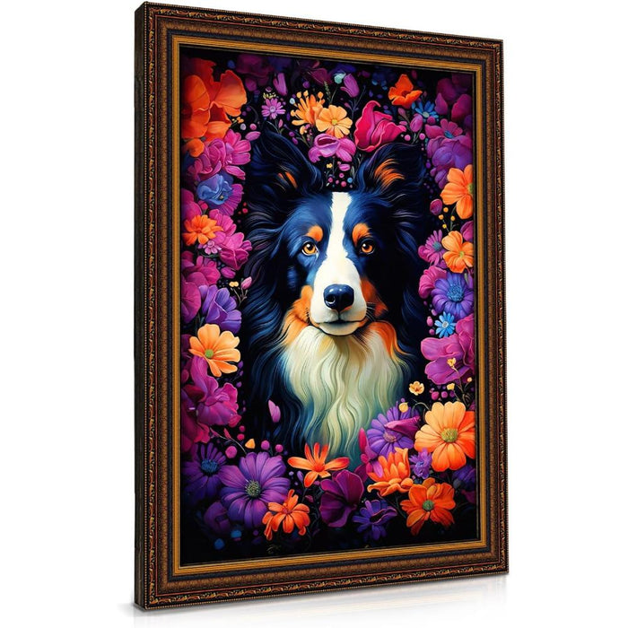 Floral Vase Diamond Painting Kit With Wooden Frame