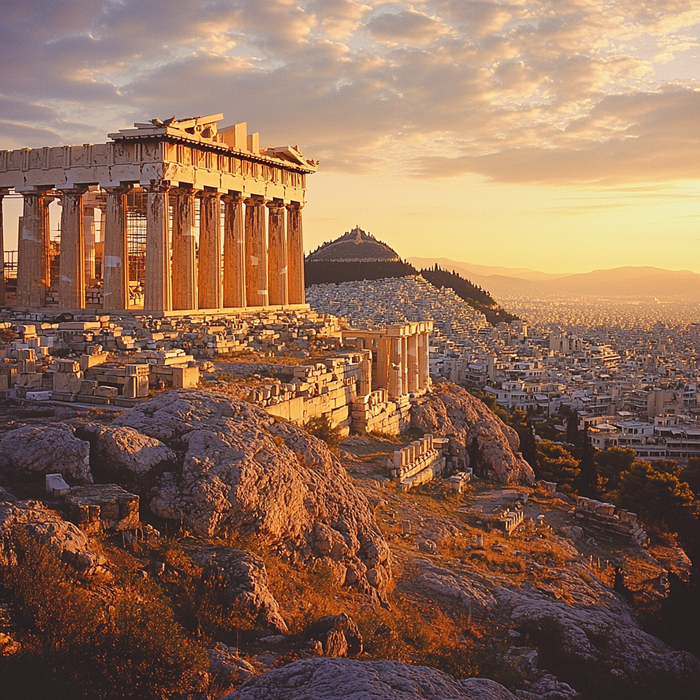 Acropolis Of Athens - Attica Paint By Color