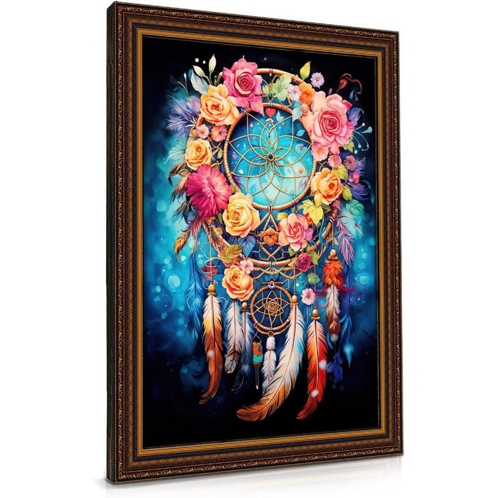 Floral Vase Diamond Painting Kit With Wooden Frame