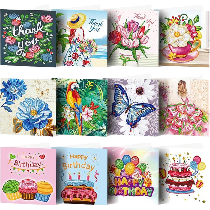 Diamond Painting Greeting Card Set