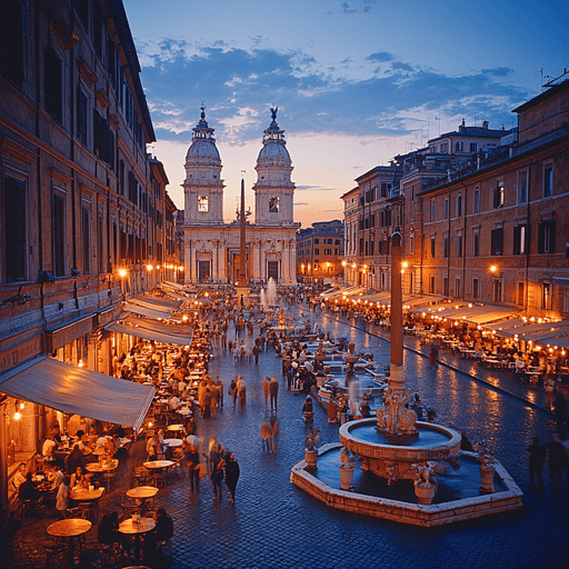 Piazza Navona - Rome Paint By Diamonds Kits