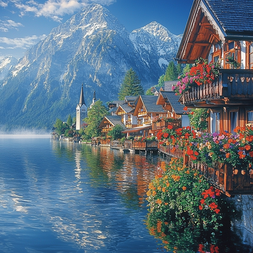 Hallstatt - Salzkammergut Paint By Diamonds Kits