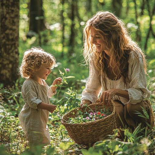 Treasures Of Nature: A Day Of Foraging Together Paint By Diamond