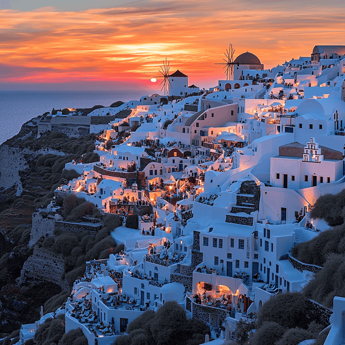 Santorini Oia Paint By Color