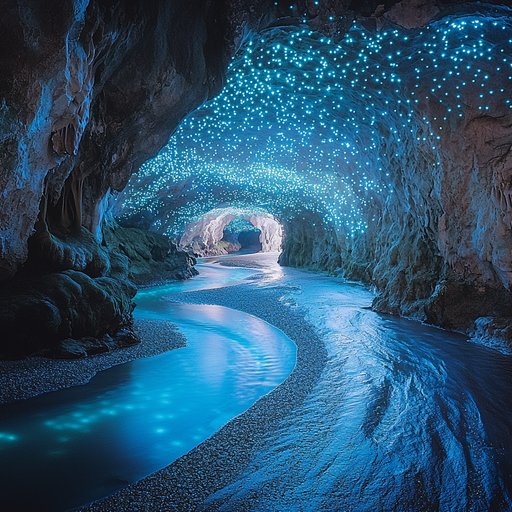 The Glowworm Caves - Waitomo Paint By Color