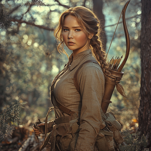 Jennifer Lawrence: The Fierce Katniss Everdeen Painting Diamond Kit