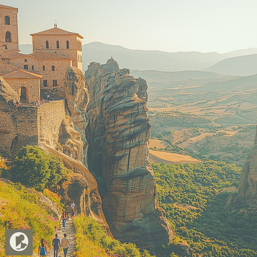 Meteora Monasteries Painting By Diamonds Kit