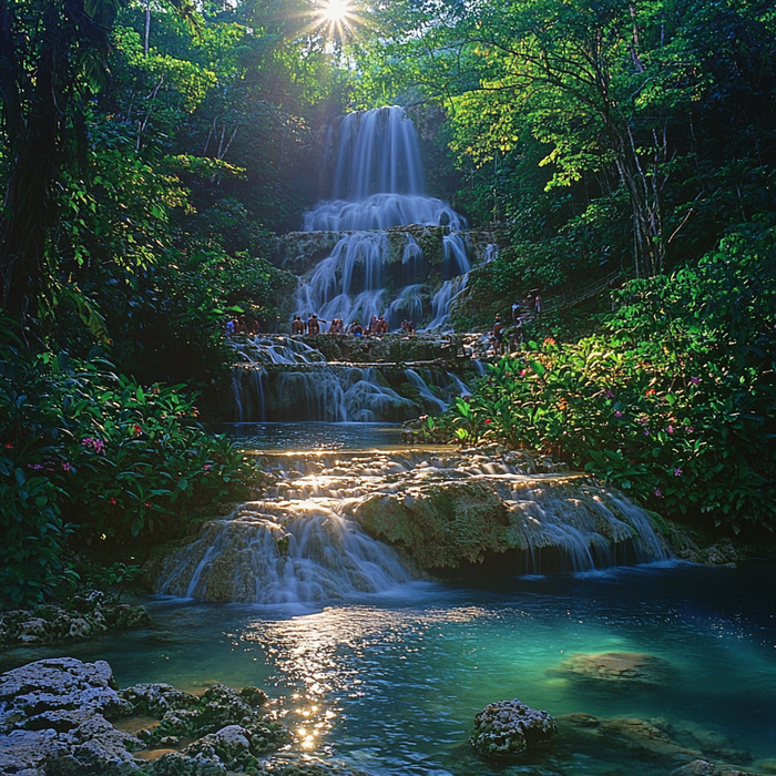 Erawan National Park - Kanchanaburi Paint By Color