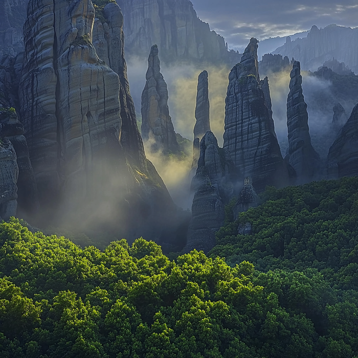 Metéora Rock Formations - Thessaly Paint By Diamonds