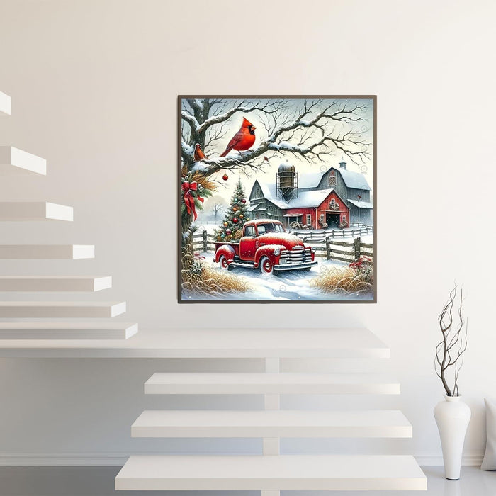Vintage Car Christmas Diamond Painting Kits