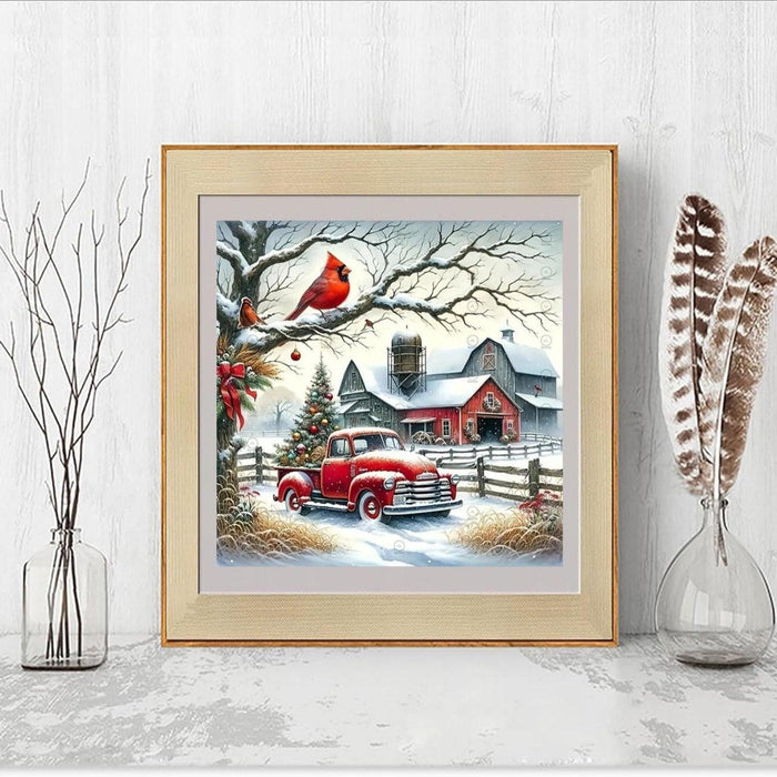 Vintage Car Christmas Diamond Painting Kits