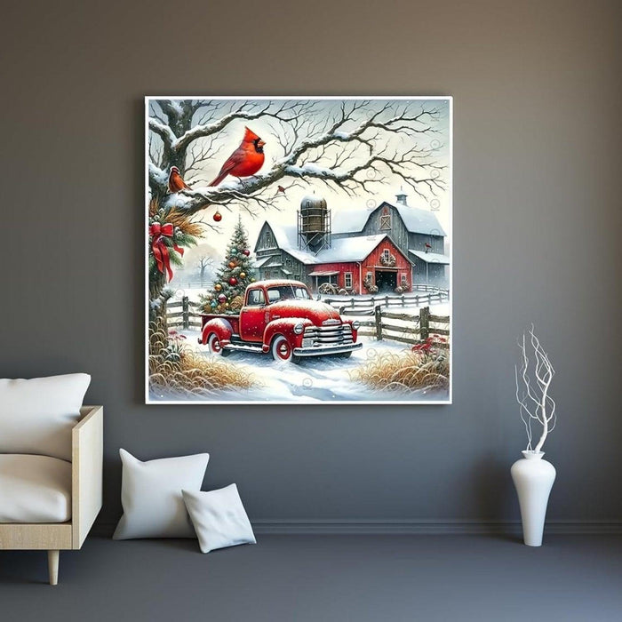 Vintage Car Christmas Diamond Painting Kits