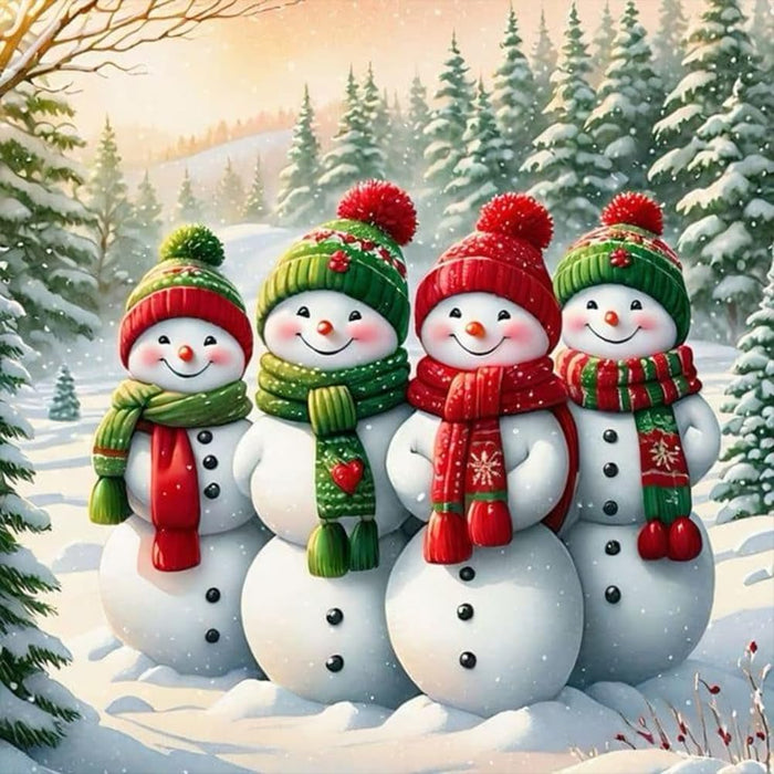 5D Christmas Snowman Diamond Painting Kit