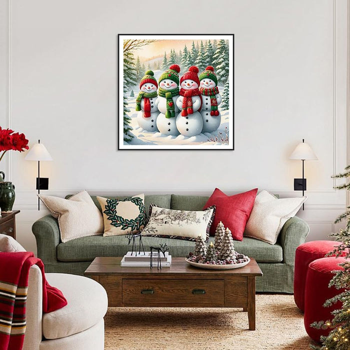 5D Christmas Snowman Diamond Painting Kit