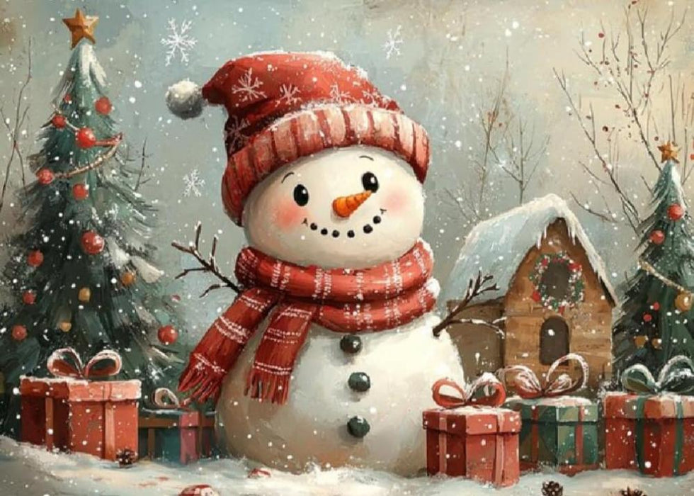 5D Snowman Diamond Painting Kit For DIY Christmas Decoration