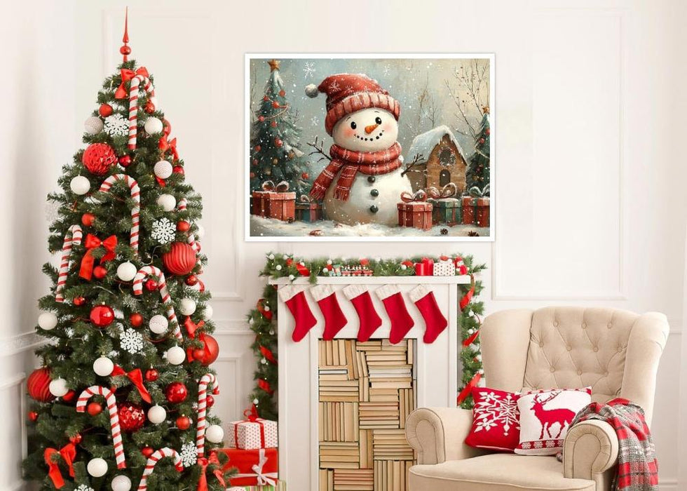 5D Snowman Diamond Painting Kit For DIY Christmas Decoration