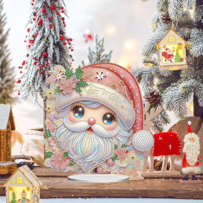 5D Tabletop Santa Design Paint By Diamond Kit