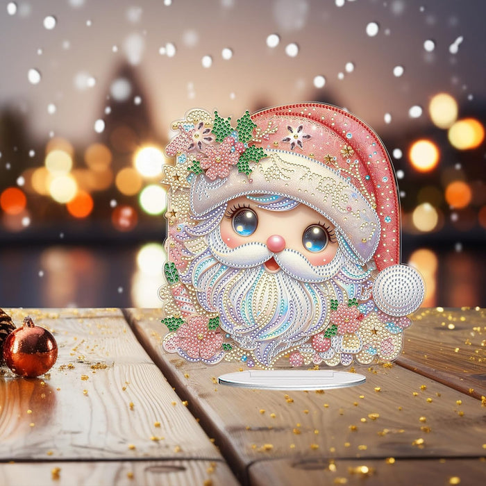 5D Tabletop Santa Design Paint By Diamond Kit