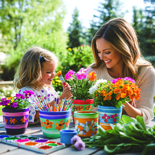 Joyful Colors: DIY Painted Flower Pots Paint By Diamond