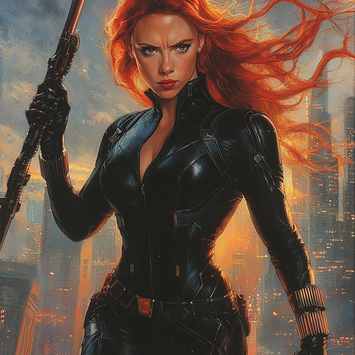 Scarlett Johansson: The Marvelous Journey Of The Black Widow Painting Diamond Kit