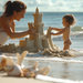 Waves Of Wonder: Building Sandcastles And Memories Together Paint By Diamonds Kits