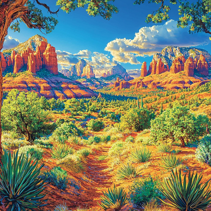 Sedona Red Rocks - Arizona Paint By Color