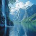 Geirangerfjord - Stranda Paint By Diamonds Kits