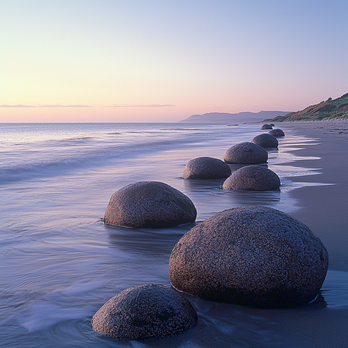 Moeraki Boulders - Otago Paint By Color