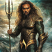 Jason Momoa: Riding The Waves As Aquaman Painting By Diamonds Kit