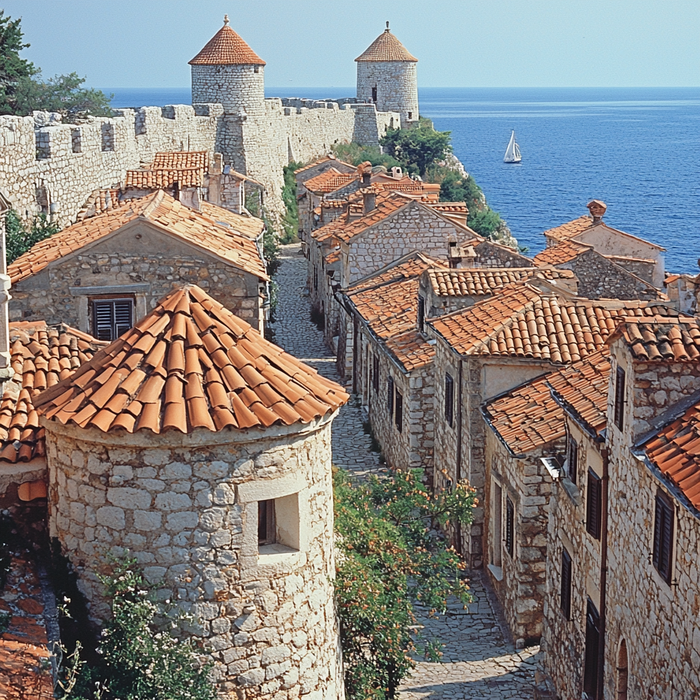 Dubrovnik City Walls - Croatia Painting Diamond Kit