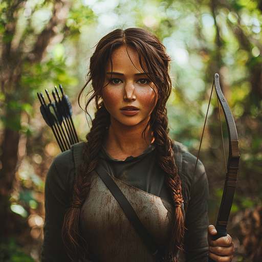 Jennifer Lawrence: Katniss And Beyond The Silver Screen Painting By Diamonds Kit