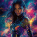 Zoe Saldana: The Galactic Warrior Of Cinema Painting By Diamonds Kit